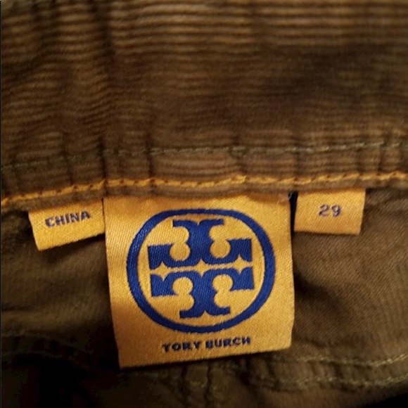LUXURY CORDUROYS 29  |  TORY BURCH CORDUROY JEANS 29 | LOGO BACK POCKET - Picture 4 of 9